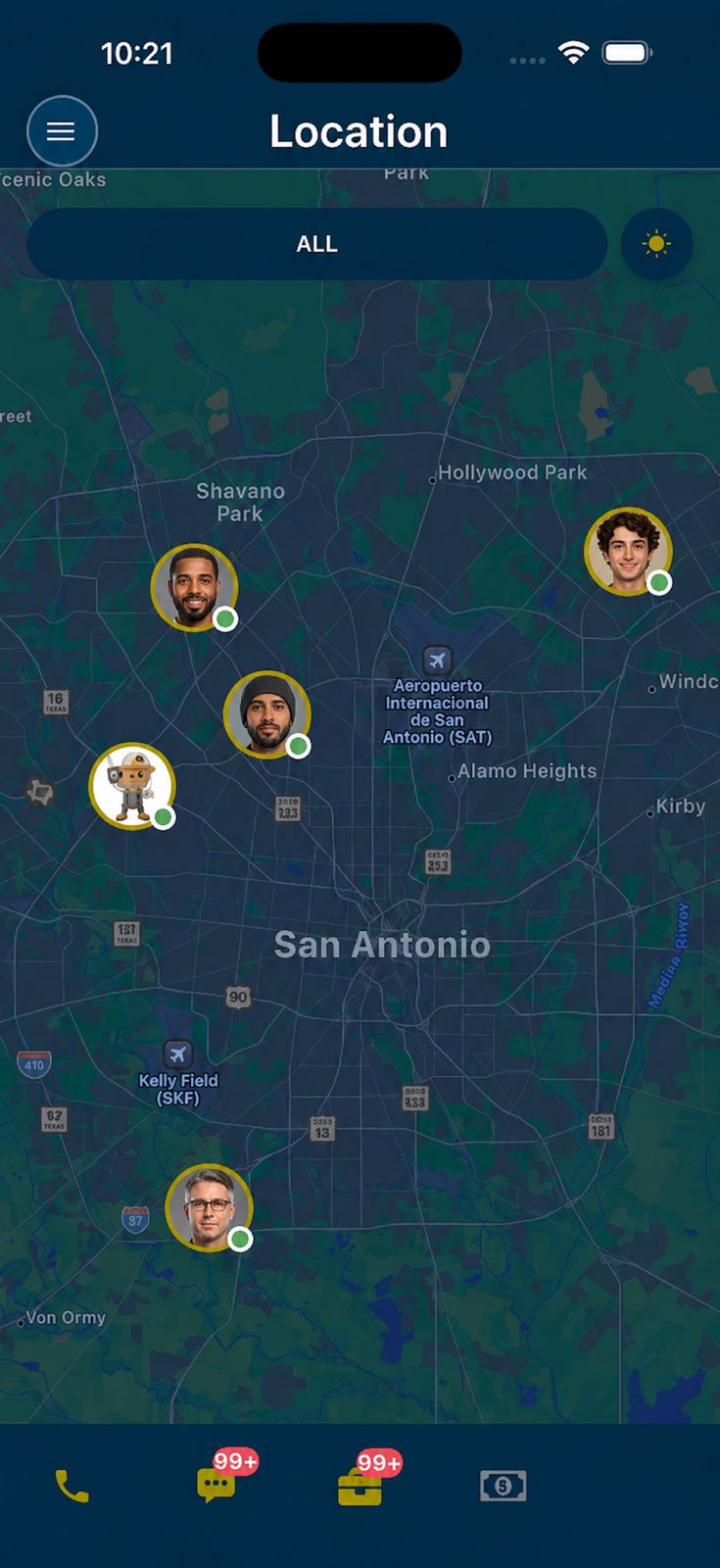 Live map