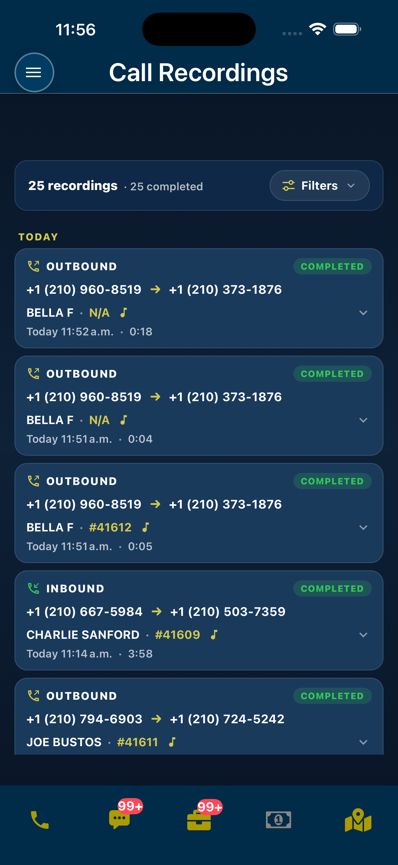 Call recordings